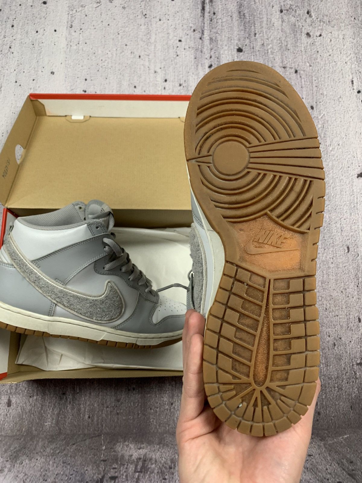Nike × Vintage Nike Dunk Hi Retro University Vintage Streetwear Sk8 Style Size US 10.5 / EU 43-44 - 7 Thumbnail