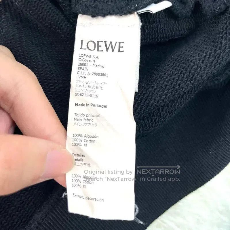 Loewe Loewe Black Cotton Women's Sweatshirt . Size L / US 10 / IT 46 - 4 Thumbnail