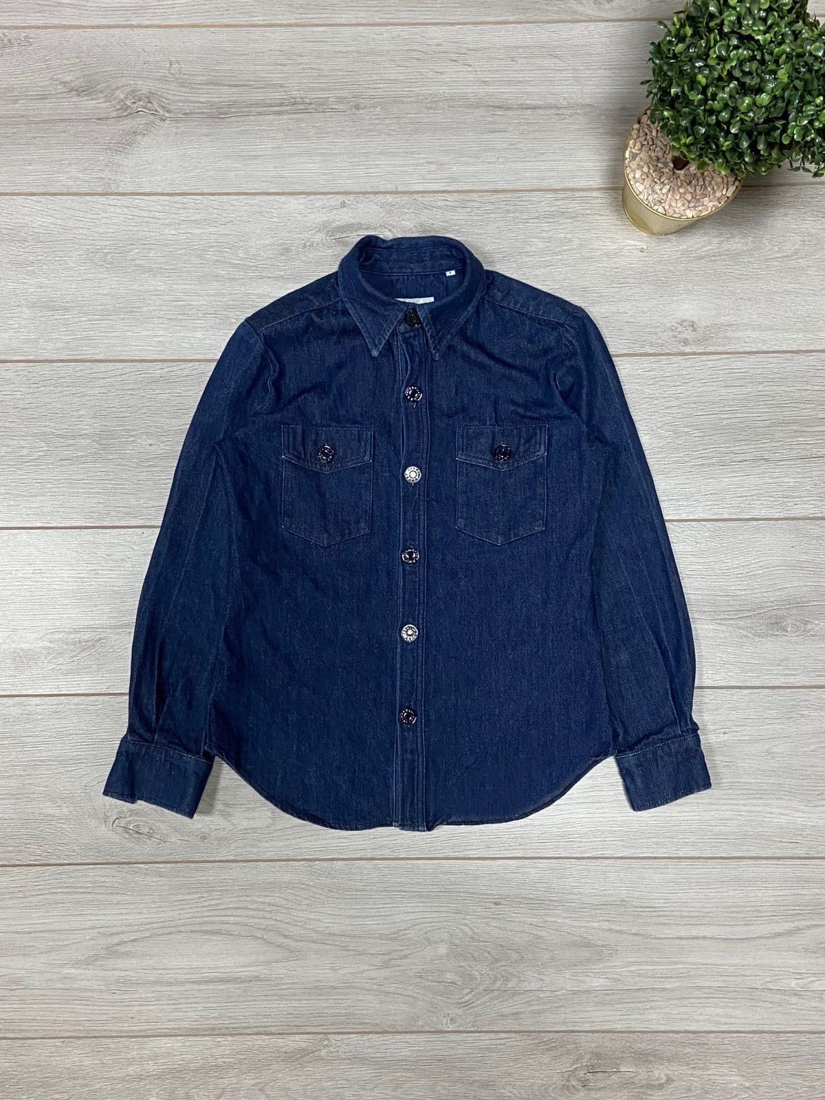 Sandro Sandro denim Shirt buttons jacket vintage jeans Size M / US 6-8 / IT 42-44 - 1 Thumbnail