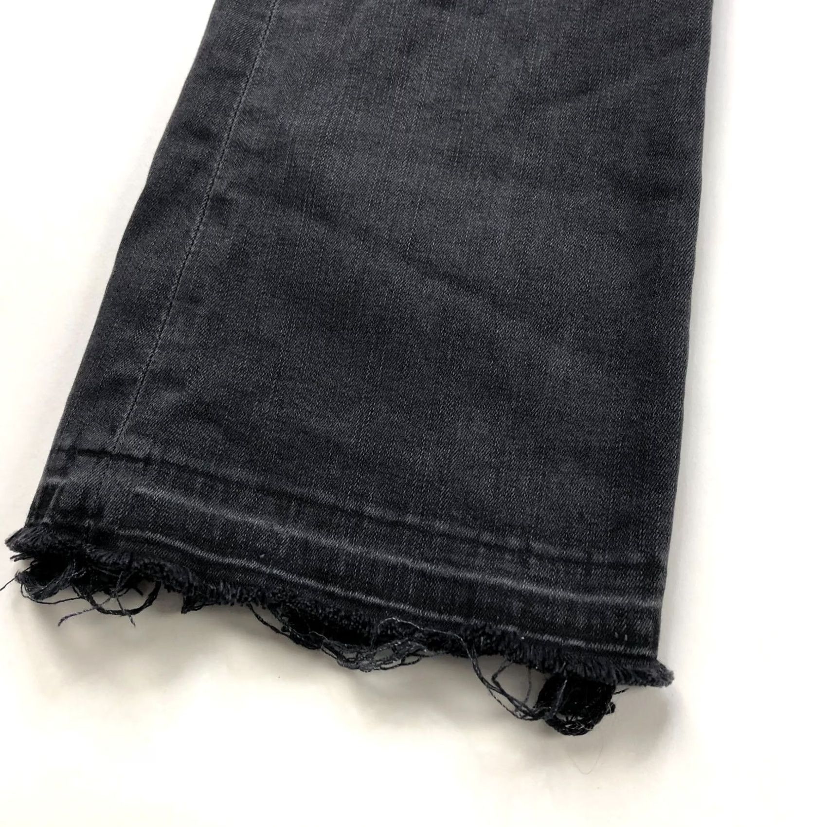 Frame FRAME Jeans Le Crop Mini Boot 26 Black Mid Rise Cut Off (Fits 26W 26L) HRJ Size 26" / US 2 / IT 38 - 4 Thumbnail