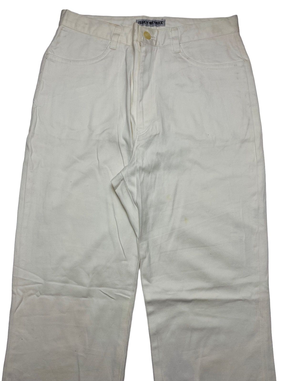 Issey Miyake 1994 Issey Miyake - White Trouser Pants Size US 29 - 2 Thumbnail