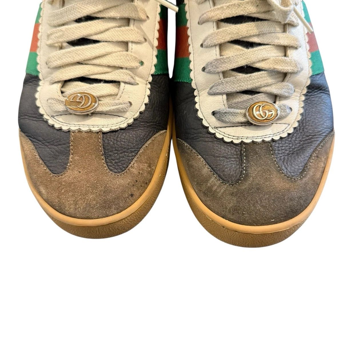 Gucci Gucci G74 Sneakers Black Leather 9 Web Gum Size US 9 / EU 42 - 4 Thumbnail