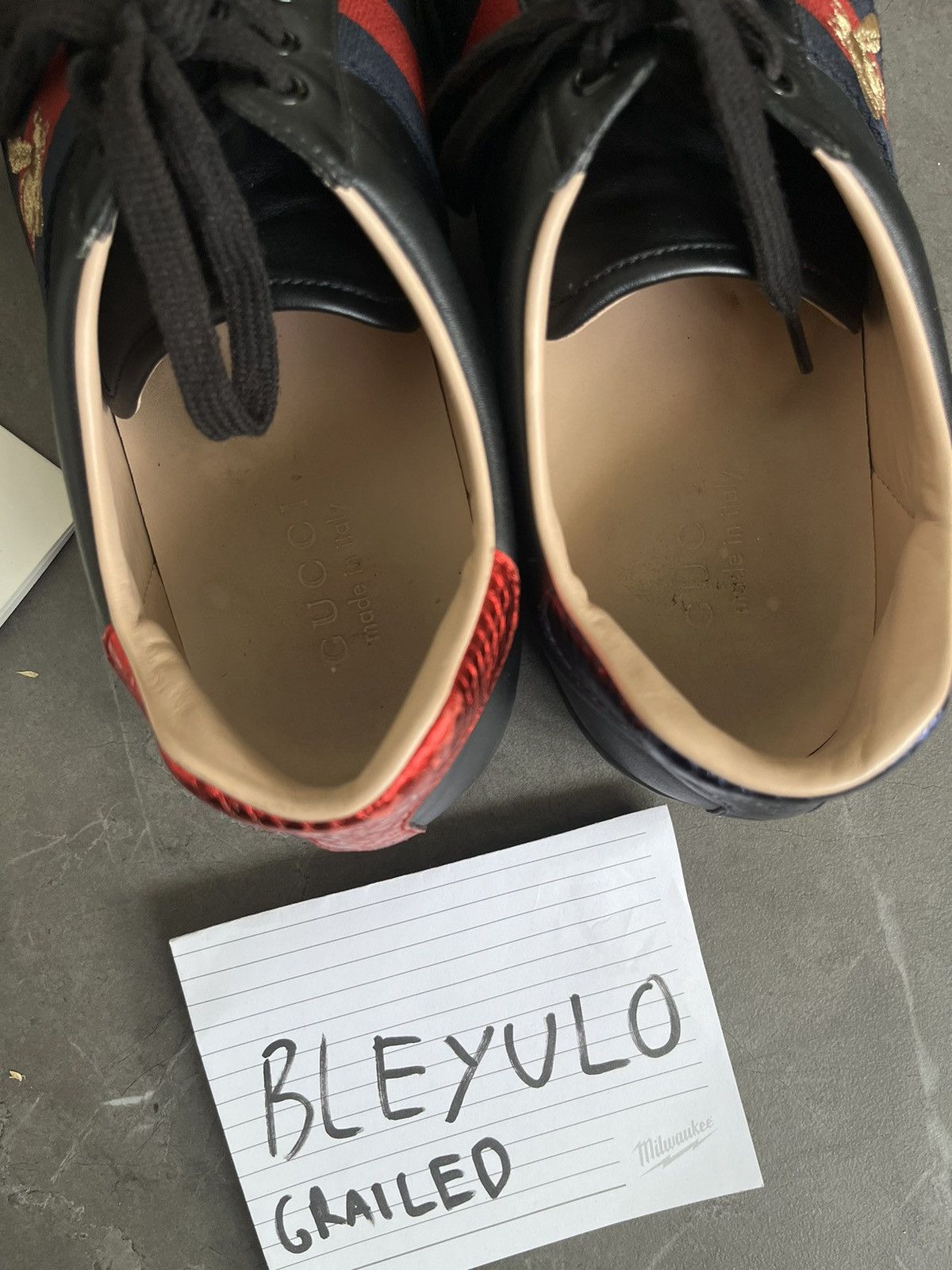 Gucci GUCCI MEN'S ACE TRAINER WITH EMBROIDERY Size US 10 / EU 43 - 3 Thumbnail