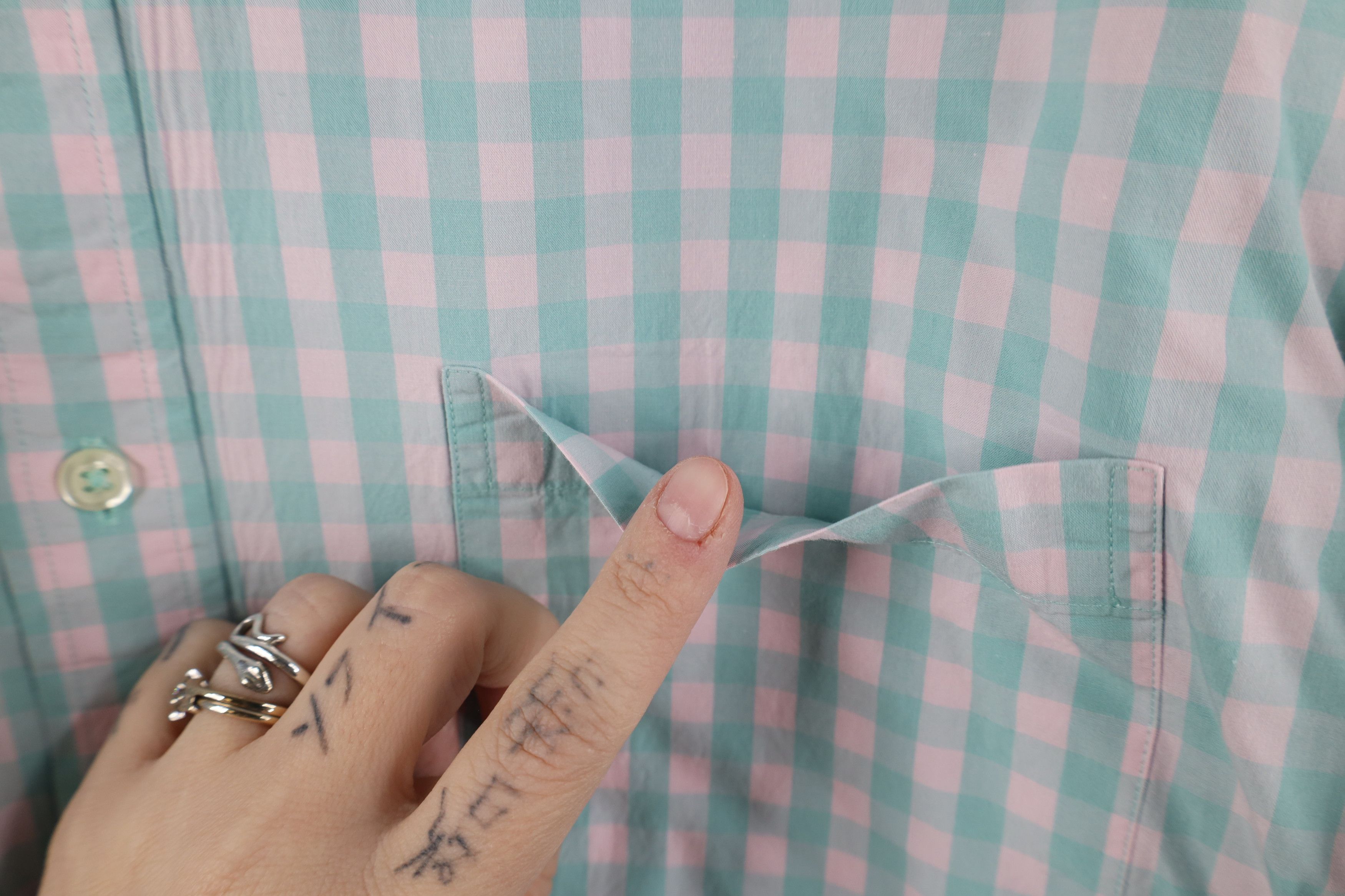 Brooks Brothers Brooks Brothers Cotton Button Down Shirt Pink Plaid OCBD Size US L / EU 52-54 / 3 - 5 Thumbnail