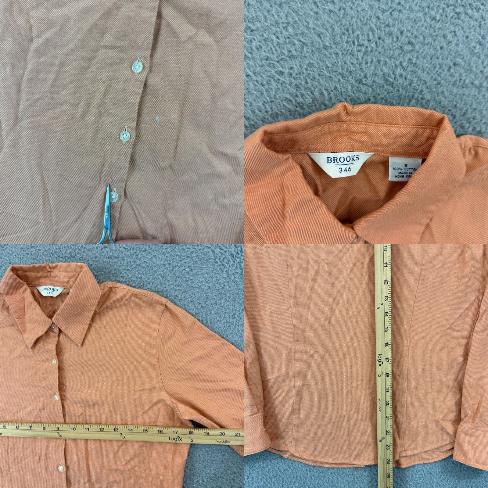 Brooks Brothers Brooks Brothers Shirt Womens S Orange Pinstripe Button Up Long Sleeve Preppy Vintage No Size S / US 4 / IT 40 - 8 Thumbnail