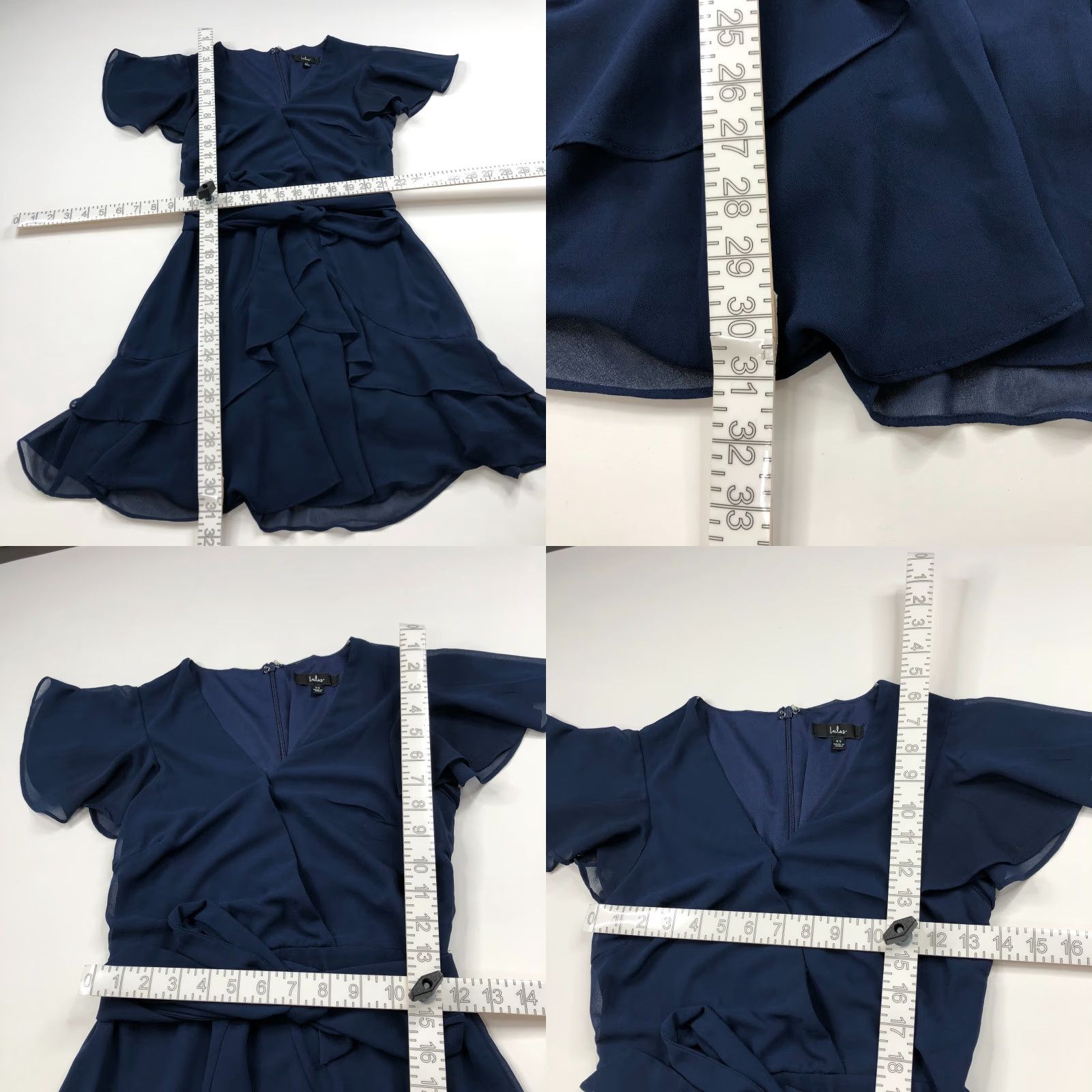 Lulus Lulus XS Blouson Chiffon V-Neck Polyester Mini Dress Blue MINT Dress Size XS / US 0-2 / IT 36-38 - 8 Thumbnail
