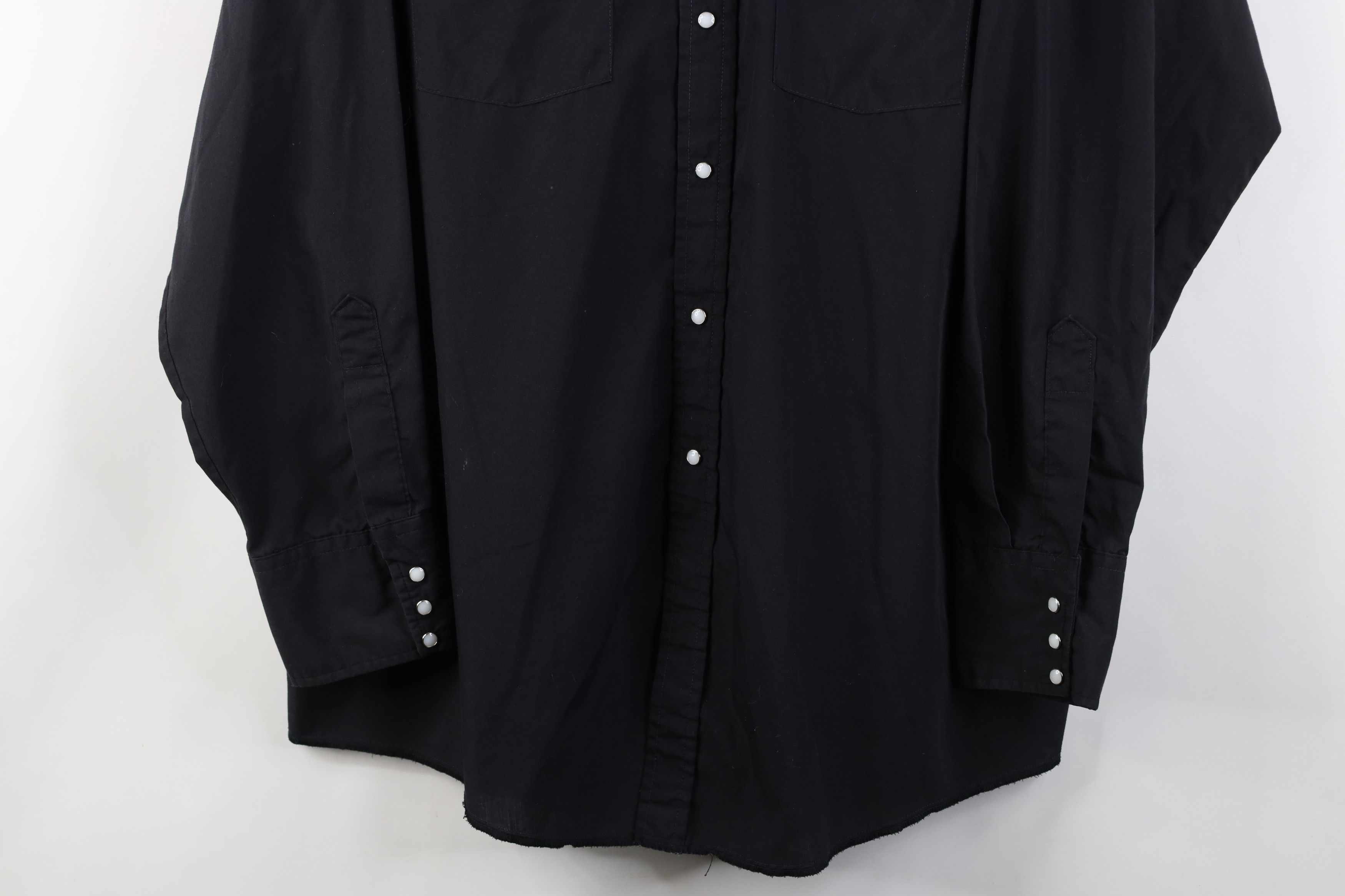 Vintage Vintage 90s Rockabilly Western Cowgirl Snap Button Shirt USA Size 3XL / US 20-22 - 3 Thumbnail