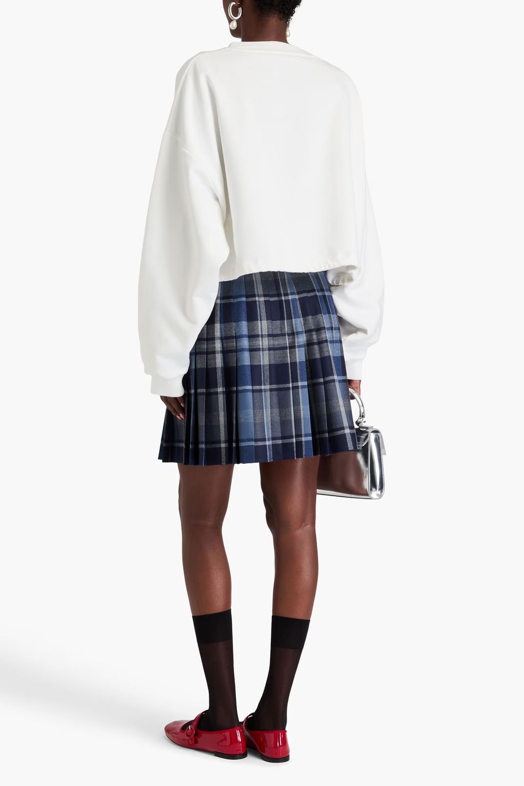 Marni o1f1d3z0725 Cropped French Terry Sweatshirt in White Size XL / US 12-14 / IT 48-50 - 3 Thumbnail