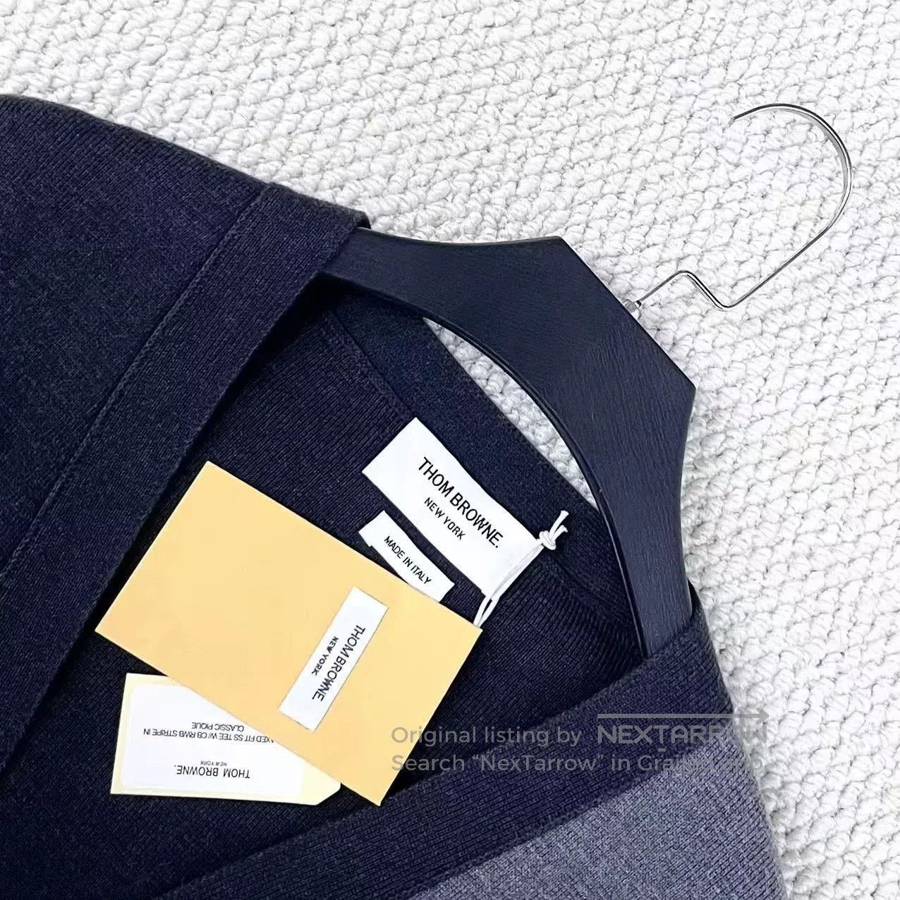 Thom Browne Thom Browne New Gray Stripe Knit Cardigan. Size US L / EU 52-54 / 3 - 3 Thumbnail