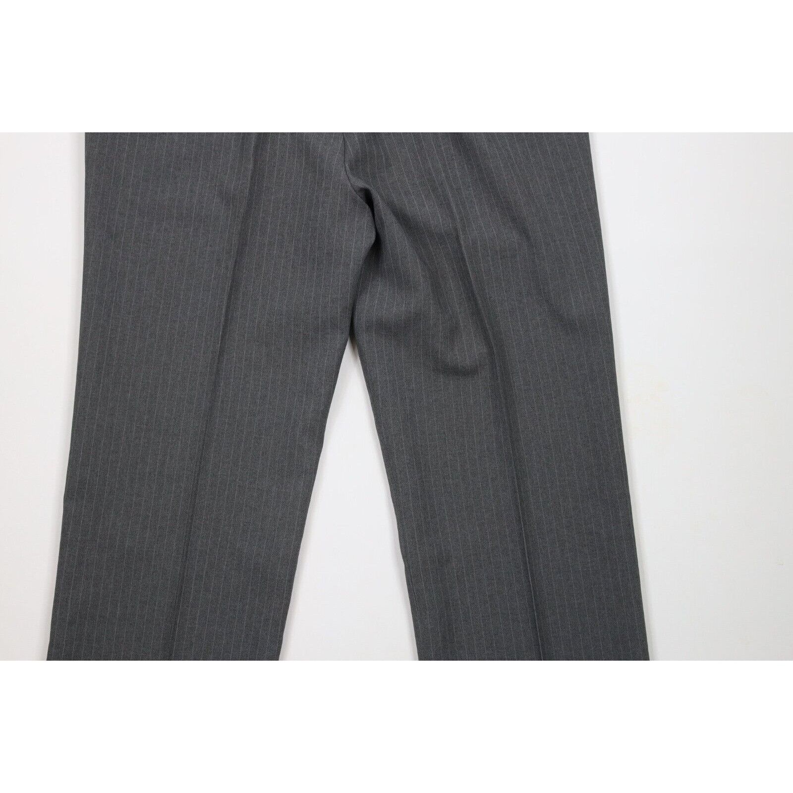 Vintage Vintage 70s Streetwear 2 Piece Pinstriped Suit Wedding Size 42L - 17 Thumbnail