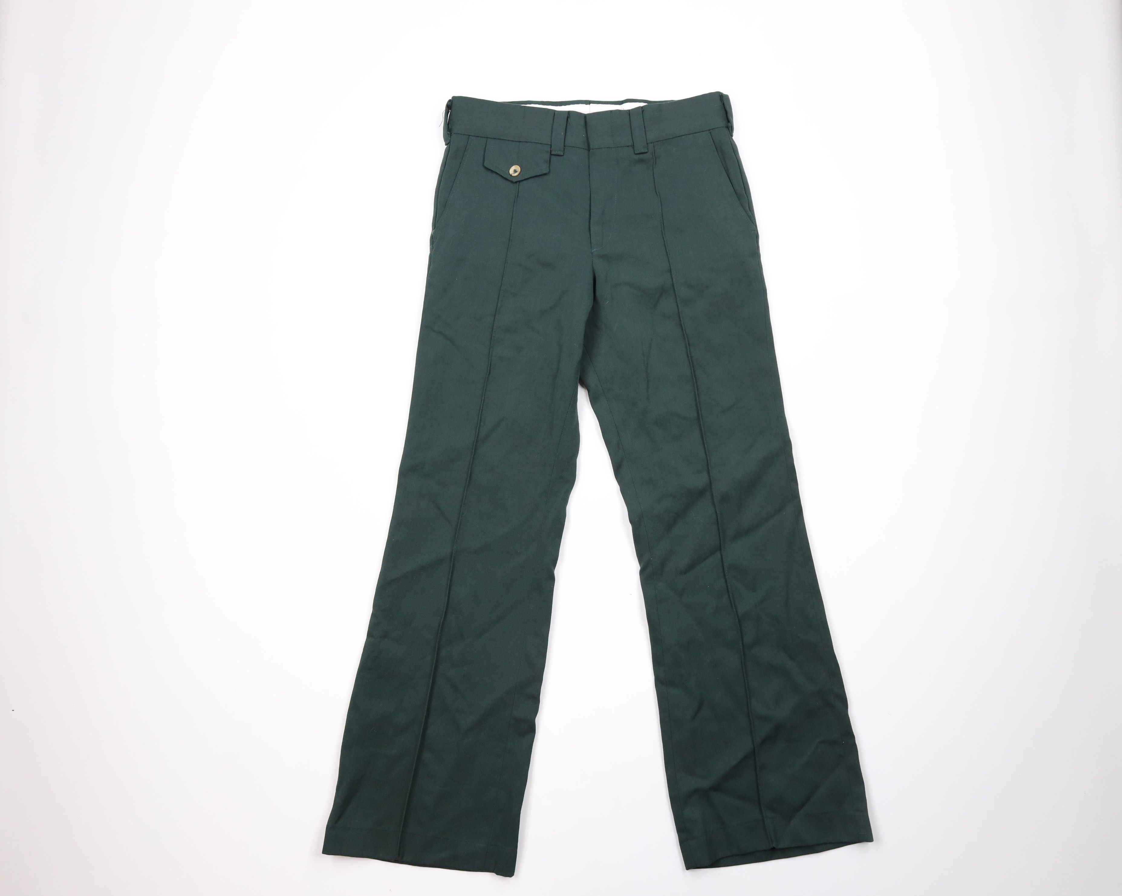 image of 70's Levis Knit Flared Bell Bottoms Pants Green Usa, Men's (Size 30)