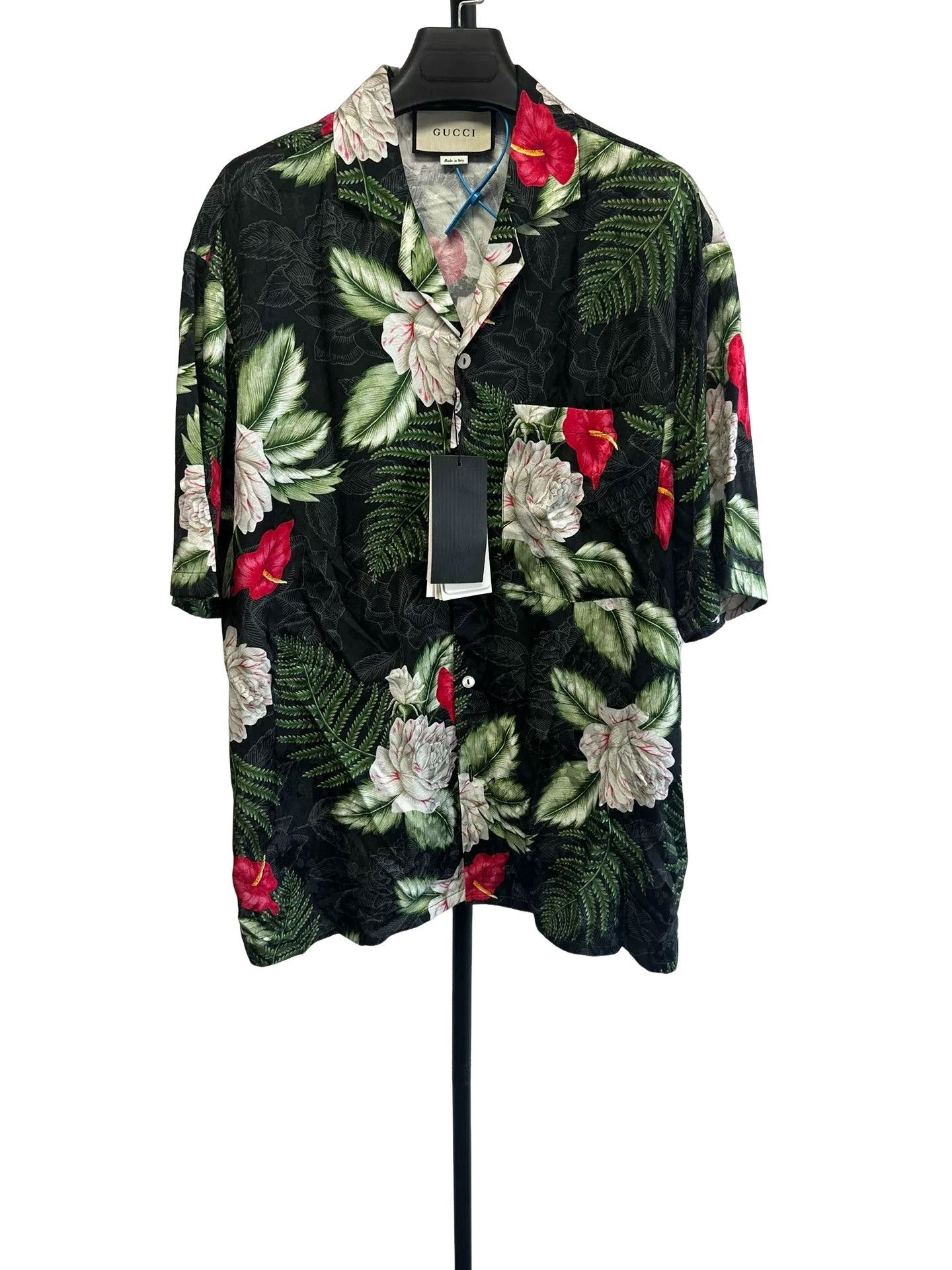 Gucci Gucci Floral Print Silk Blend Shirt Size 48 Size US M / EU 48-50 / 2 - 1 Thumbnail