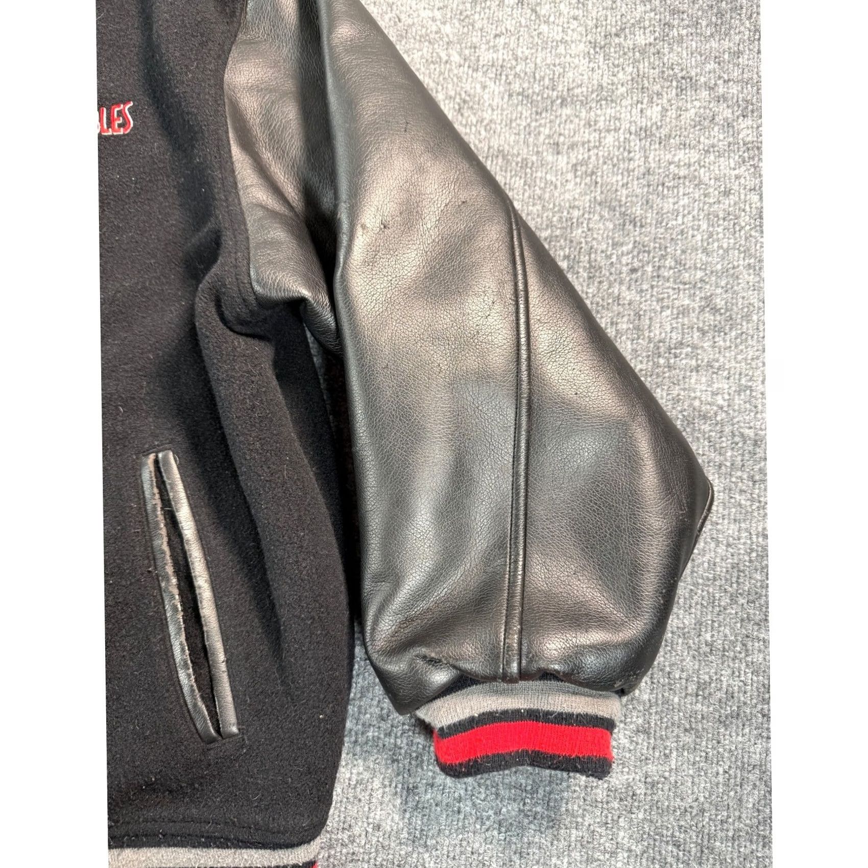 Disney VINTAGE The Incredibles Disney Pixar varsity jacket Mens XL Black Leather Wool Size US XL / EU 56 / 4 - 7 Thumbnail
