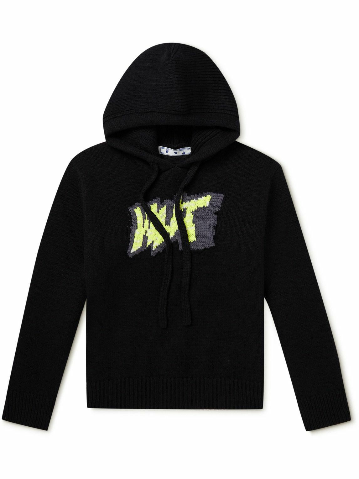 Off-White o1y0325 Logo Hooded Sweater in Black Size US S / EU 44-46 / 1 - 1 Thumbnail
