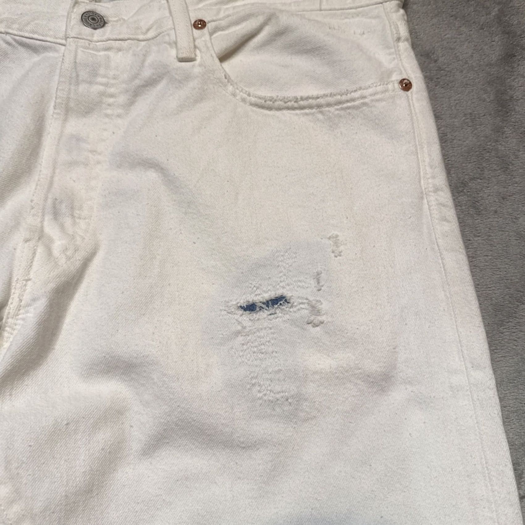 Polo Ralph Lauren Polo Ralph Lauren Jeans Sullivan Slim Distressed Patchwork Denim 36x30 Mens White Distressed Slim Jeans 30 Inseam Low Rise Men Regular Size 36x30 Size US M / EU 48-50 / 2 - 3 Thumbnail