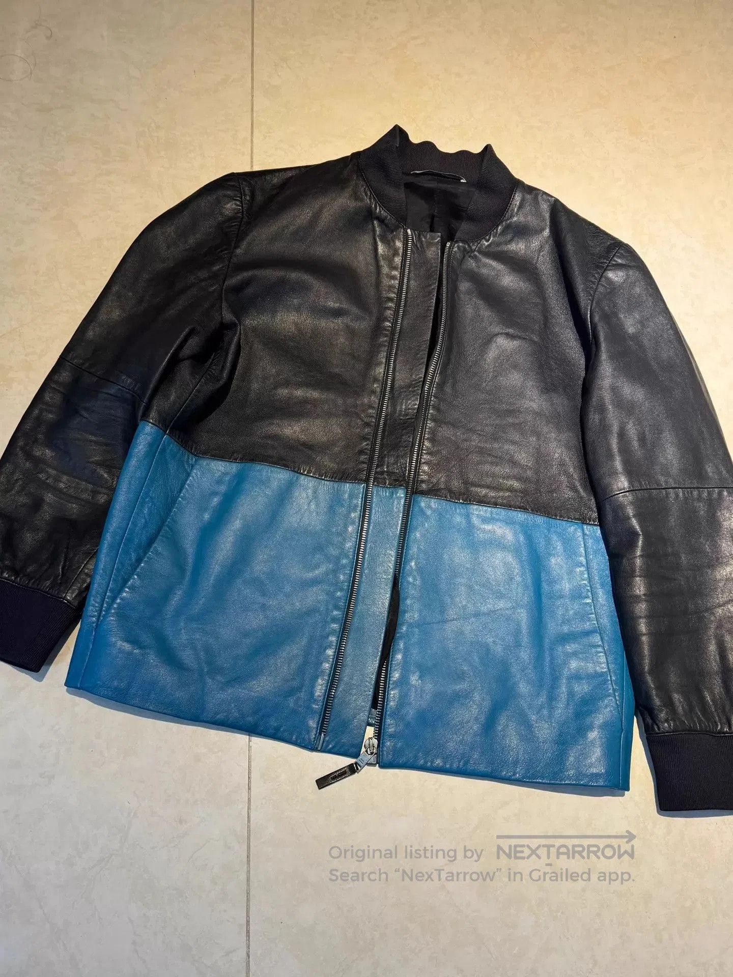 Dior Color Block Leather Bomber Jacket. Size US S / EU 44-46 / 1 - 7 Thumbnail