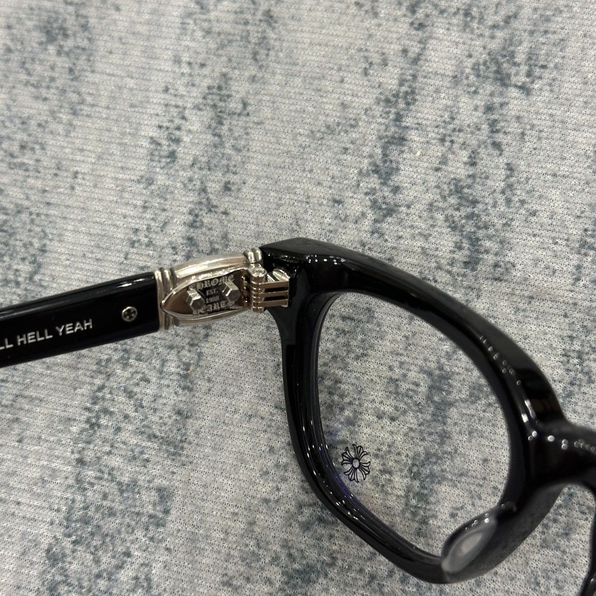 Chrome Hearts CHROME HEARTS WELL HELL YEAH BLACK EYEGLASSES Size ONE SIZE - 8 Thumbnail