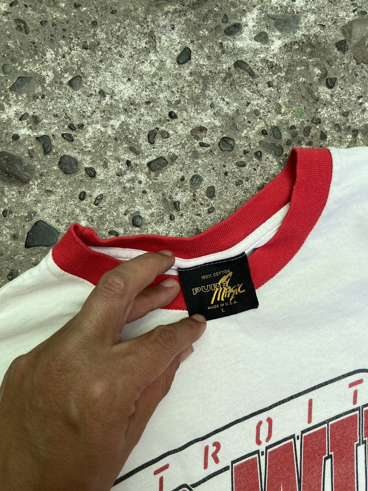 NHL × Vintage Vintage Detroit red wigs T shirt Size US L / EU 52-54 / 3 - 3 Thumbnail