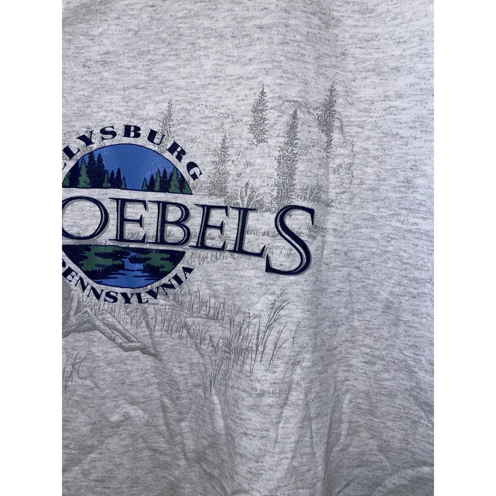 Jerzees 90s Elysburg PA Pennsylvania Knoebes Shadow Deer Shirt VTG L Size US L / EU 52-54 / 3 - 5 Thumbnail