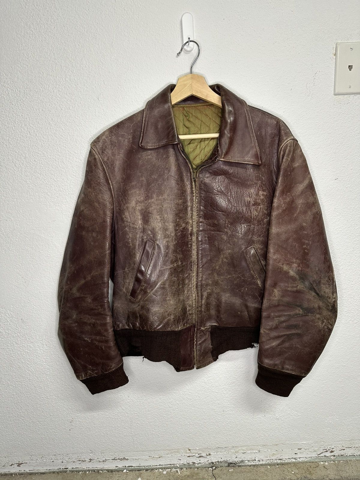 Vintage 1950’s True Vintage Leather Jacket Size US XL / EU 56 / 4 - 1 Thumbnail