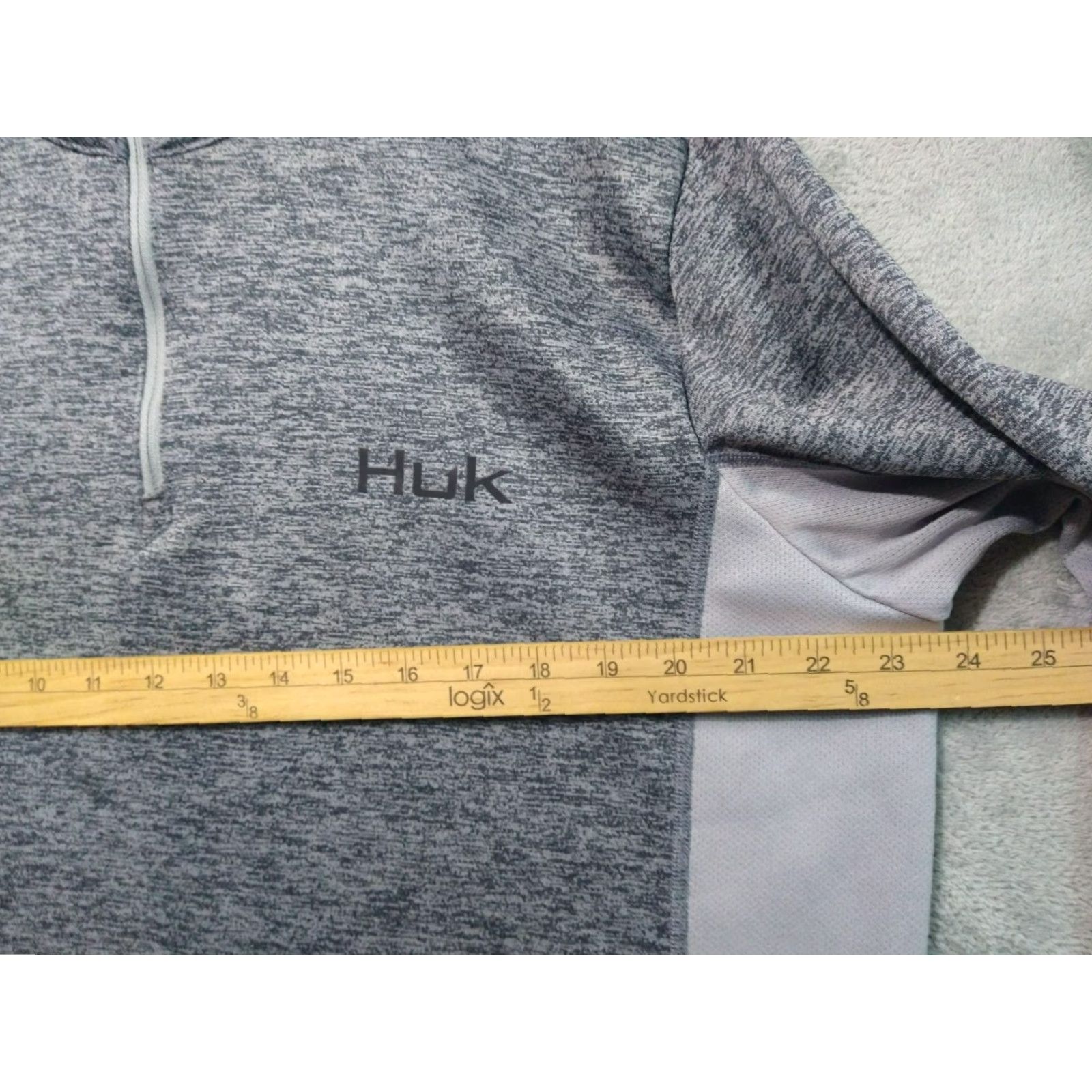 Vintage Huk Shirt Mens Large Gray Icon X Coldfront Long Sleeve Performance 1/4 Zip Size US L / EU 52-54 / 3 - 4 Thumbnail