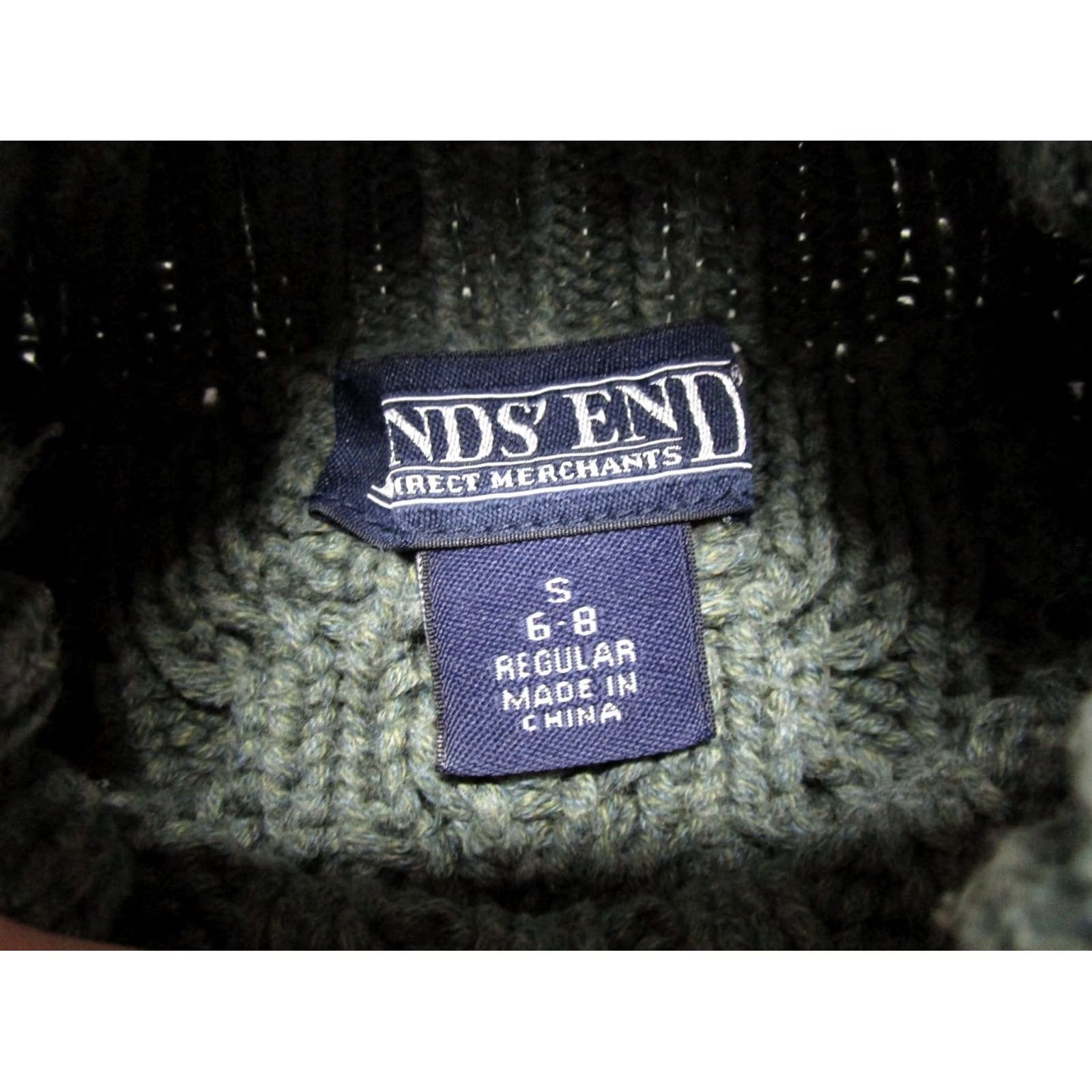 Lands' End VINTAGE Lands' End Green Cable Knit Fisherman Pullover Heavy Sweater Womens SZ S Size S / US 4 / IT 40 - 2 Thumbnail