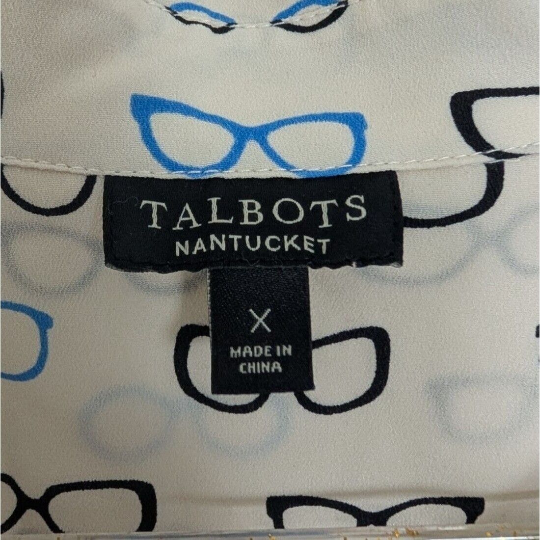 Talbots Talbots Sunglass Nantucket Top Womens Size XL White Novelty Size XL / US 12-14 / IT 48-50 - 3 Thumbnail