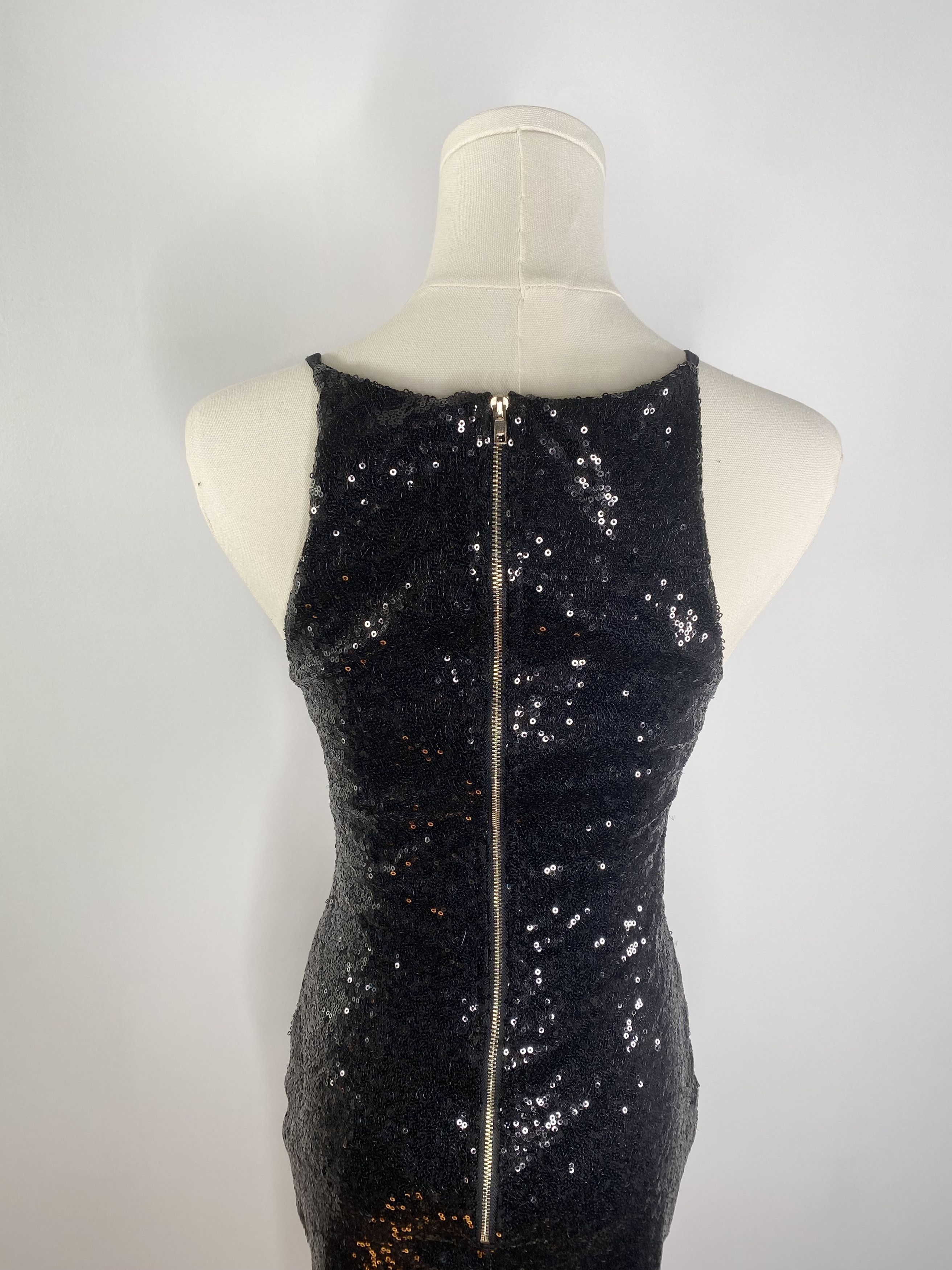 Vintage Sequin Black Dress Size S / US 4 / IT 40 - 8 Thumbnail