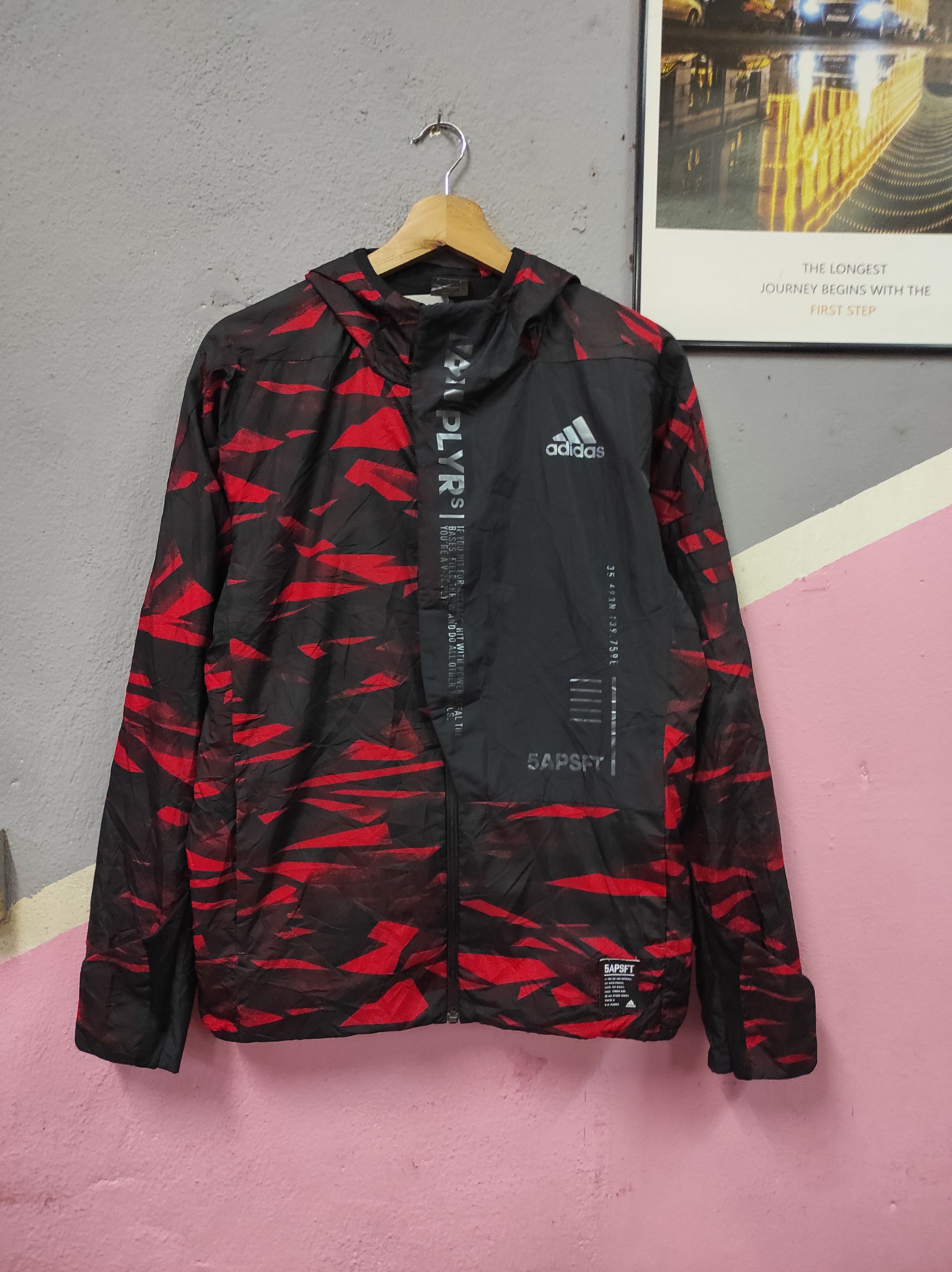 Adidas ADIDAS 5APSFT THREE STRIPES CAMOUFLAGE LIGHT JACKET HOODED Size US M / EU 48-50 / 2 - 1 Thumbnail
