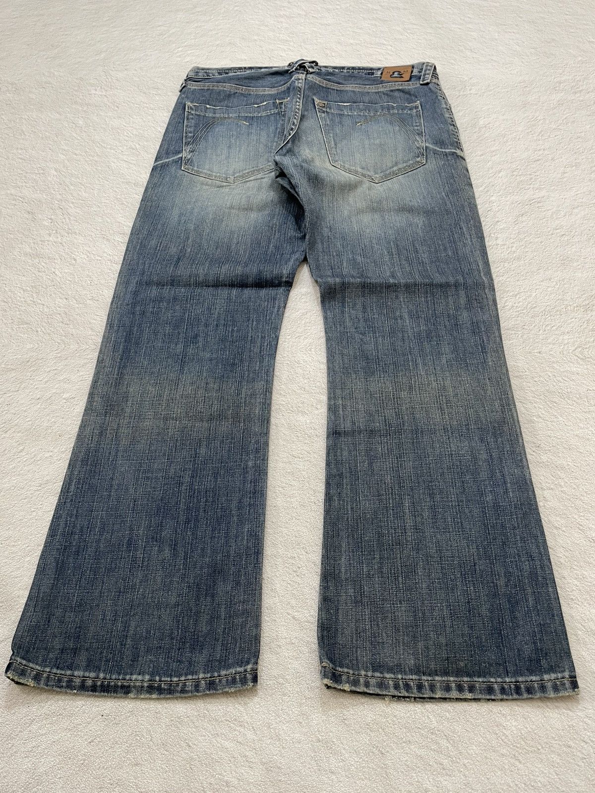 Japanese Brand 2000s Zara Button Fly Denim Baggy Jeans Y2K Size US 33 - 2 Thumbnail