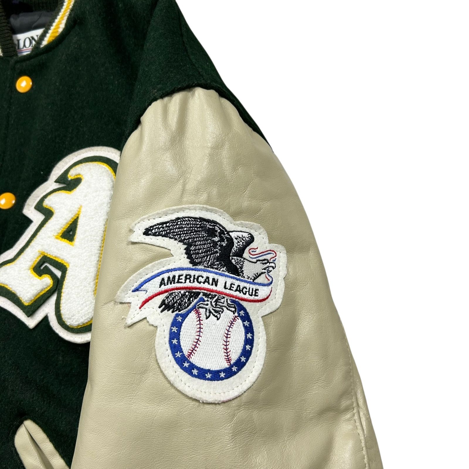 MLB VTG 90s OAKLAND ATHLETICS A's DELONG VARSITY JACKET Size US S / EU 44-46 / 1 - 5 Thumbnail