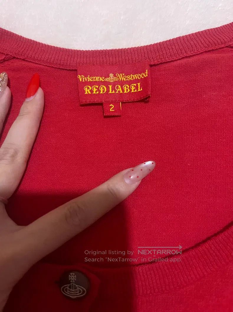 Vivienne Westwood Vivienne Westwood Red Knit Cardigan with Saturn Logo Butto Size M / US 6-8 / IT 42-44 - 3 Thumbnail