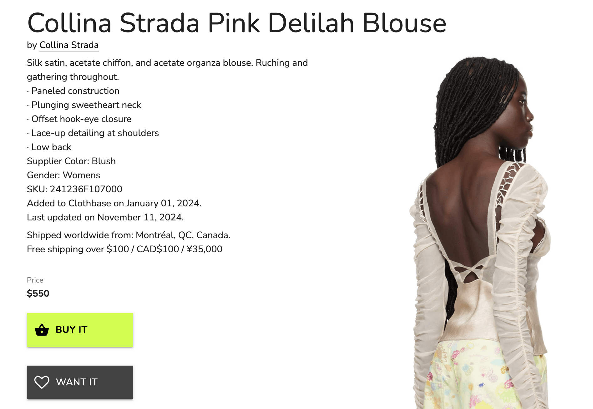 Collina Strada Collina Strada Pink Delilah Blouse Size XS / US 0-2 / IT 36-38 - 7 Thumbnail