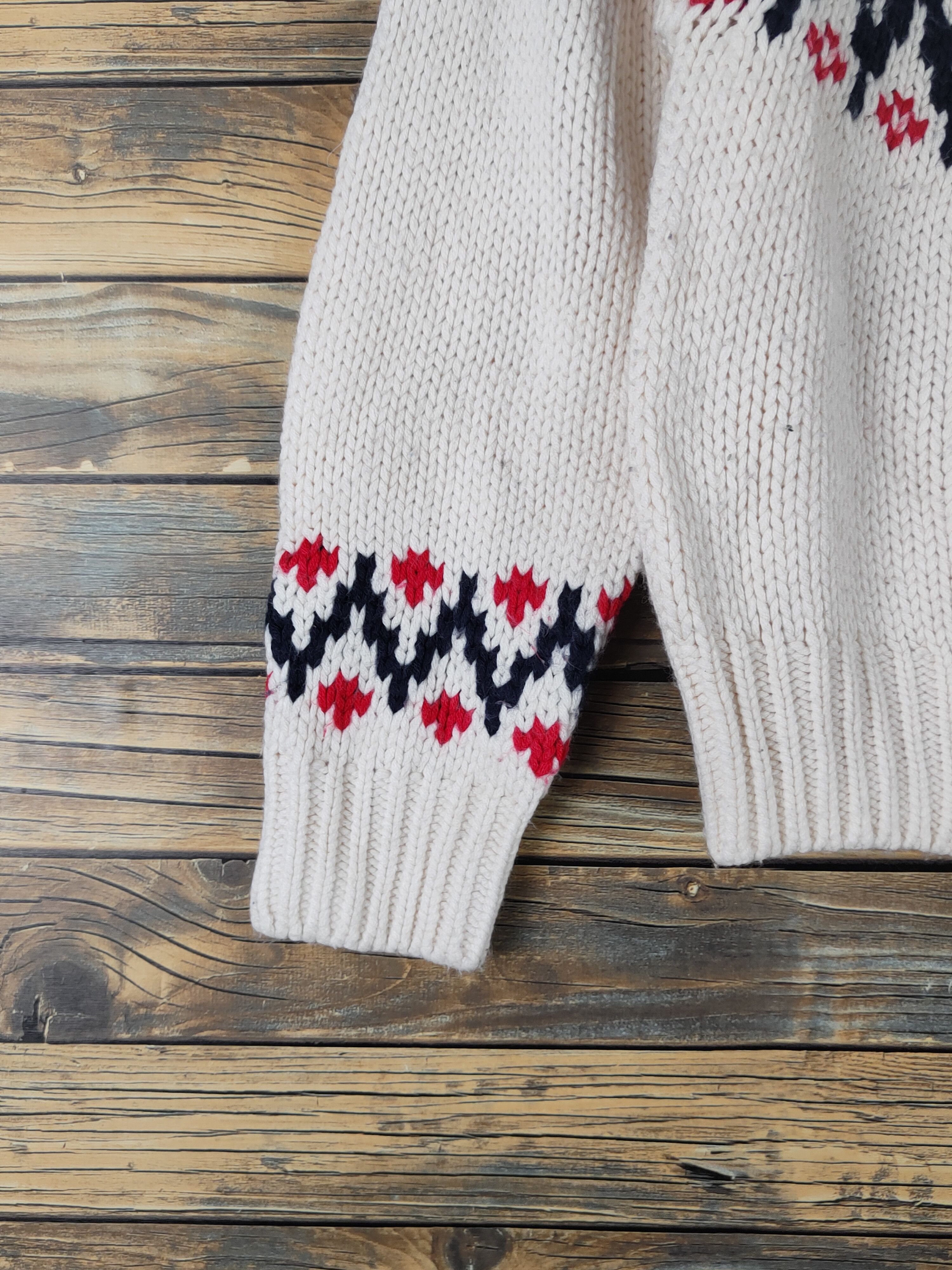 Homespun Knitwear Cepo Ivory art Knitwear Sweatshirts #W1641 Size US S / EU 44-46 / 1 - 4 Thumbnail