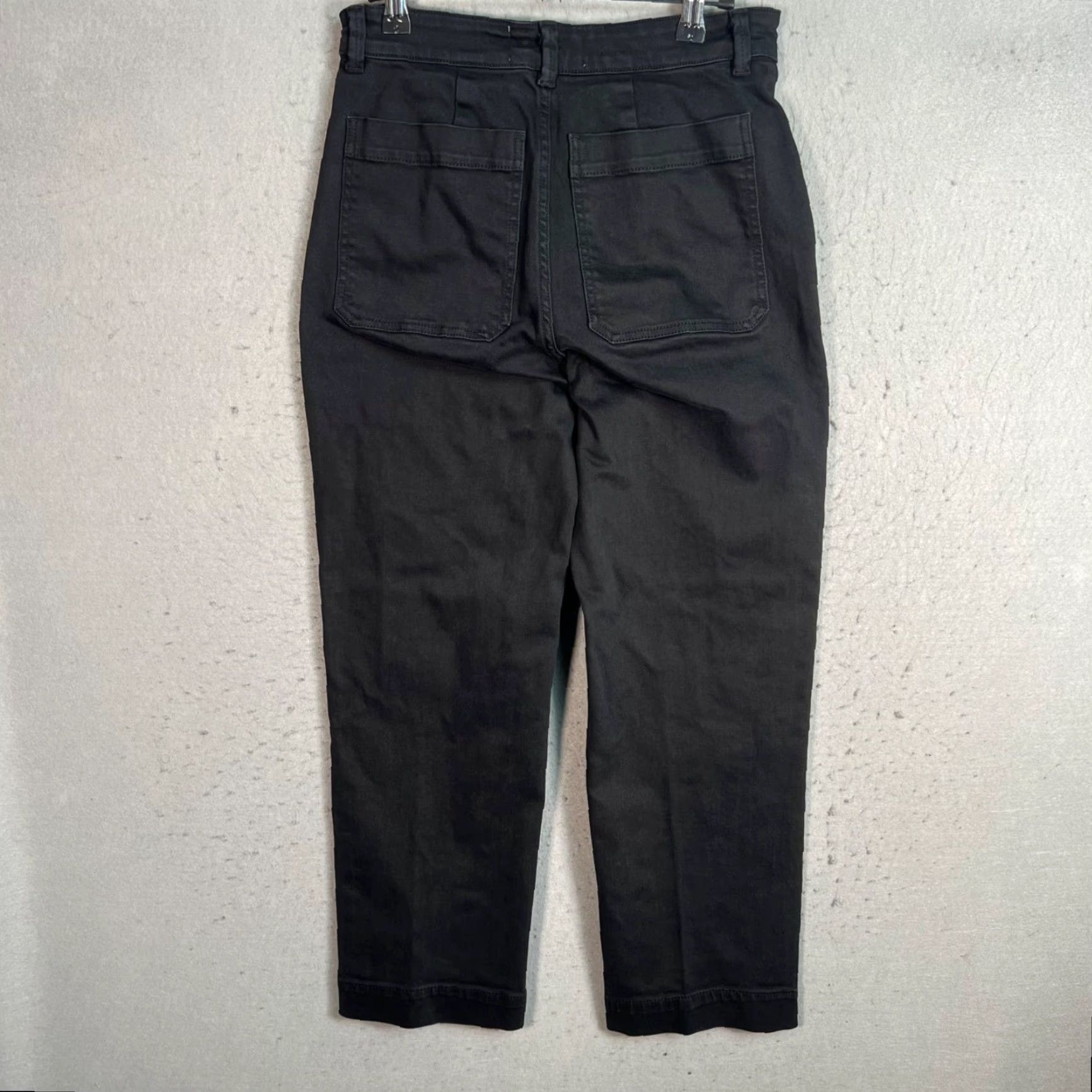 Everlane Everlane Black High-Waisted Straight-Leg Pants Size 2 Cotton Blend Womens Pants Size 26" / US 2 / IT 38 - 2 Thumbnail