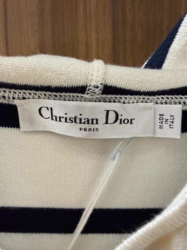 Dior Dior Black and white striped hooded knitted cardigan coat Size XS / US 0-2 / IT 36-38 - 3 Thumbnail