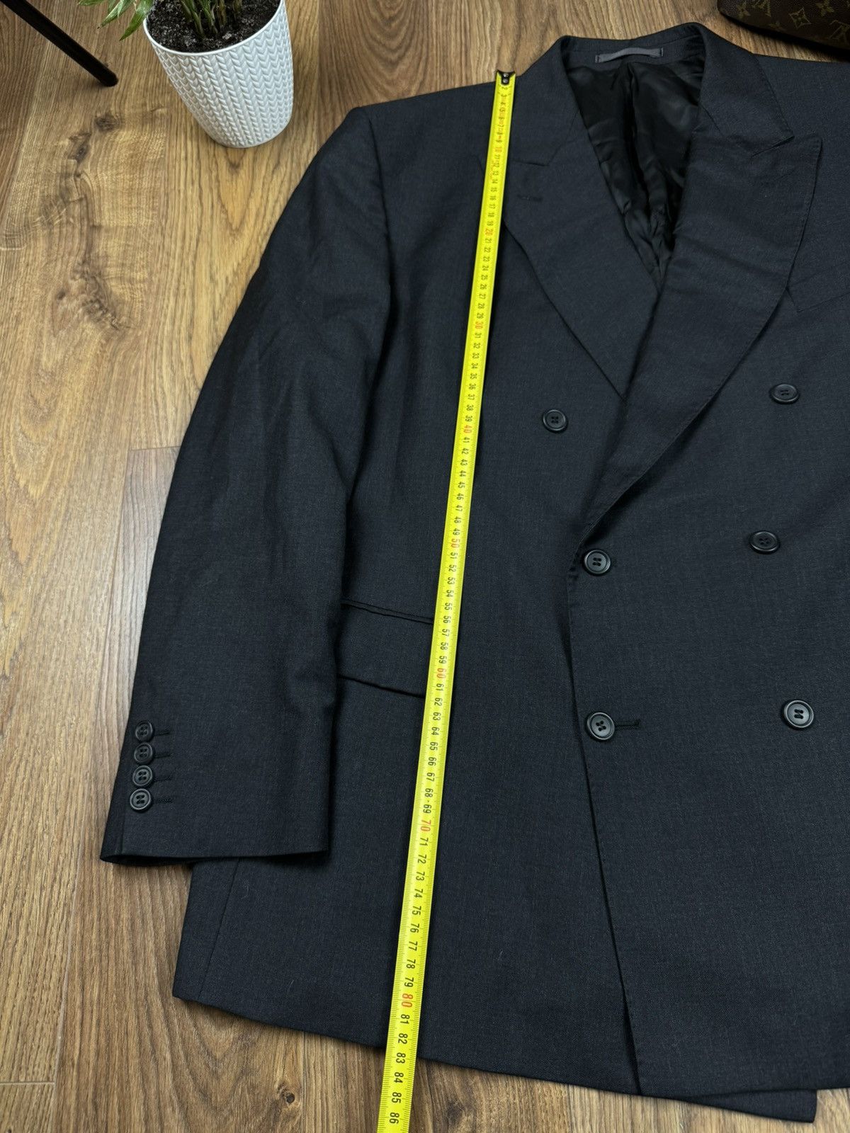 Burberry Vintage wool navy blazer Burberry original luxury item Size 54L - 6 Thumbnail