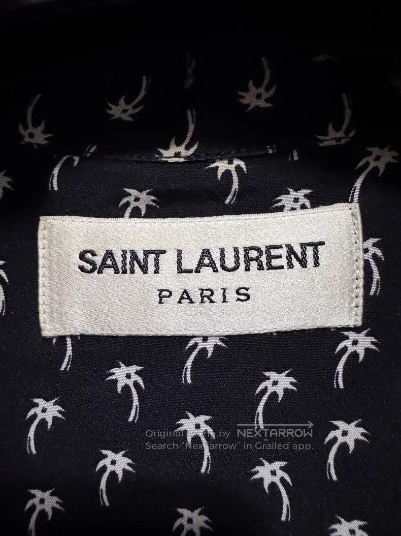 Saint Laurent Paris Saint Laurent Paris Silk black and white palm print shirt Size XS / US 0-2 / IT 36-38 - 5 Thumbnail