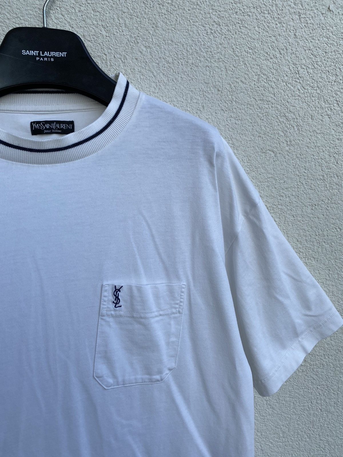Yves Saint Laurent 90s YSL T-Shirt White Size US XL / EU 56 / 4 - 1 Thumbnail