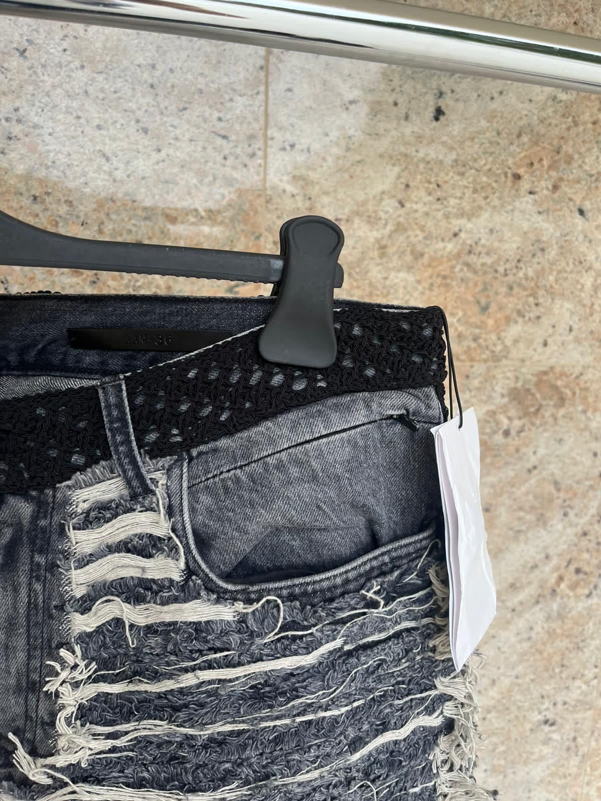 Alyx 6 Pocket Blackmeans Distressed & Frayed Denim in Black Size US 36 / EU 52 - 12 Thumbnail