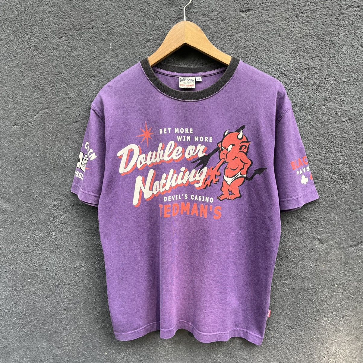 Tedman Thrashed Faded Vintage Tedman Japanese Brand Tee Size US L / EU 52-54 / 3 - 4 Thumbnail