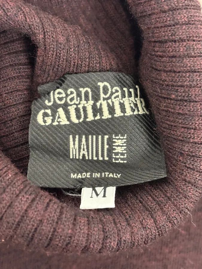 Jean Paul Gaultier 2000s Jean Paul Gaultier Asymetrical Burgundy Turtleneck Size S / US 4 / IT 40 - 9 Thumbnail