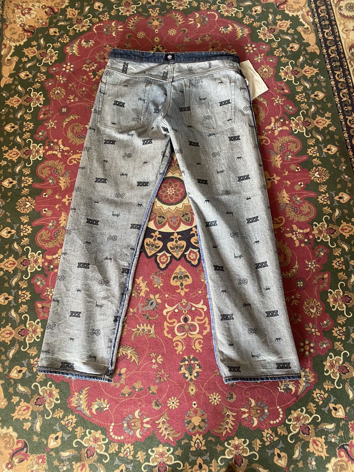 Other 🔥🔥Stussy XXX Rare Design Style Distressed Denim Pants Size US 36 / EU 52 - 3 Thumbnail