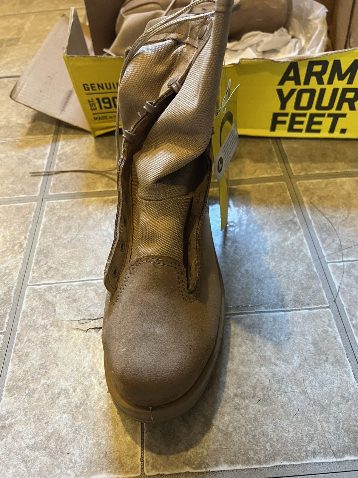Belleville NAVY FLIGHT/PILOT BOOTS DESERT STEEL TOE Size US 7.5 / EU 40-41 - 2 Thumbnail