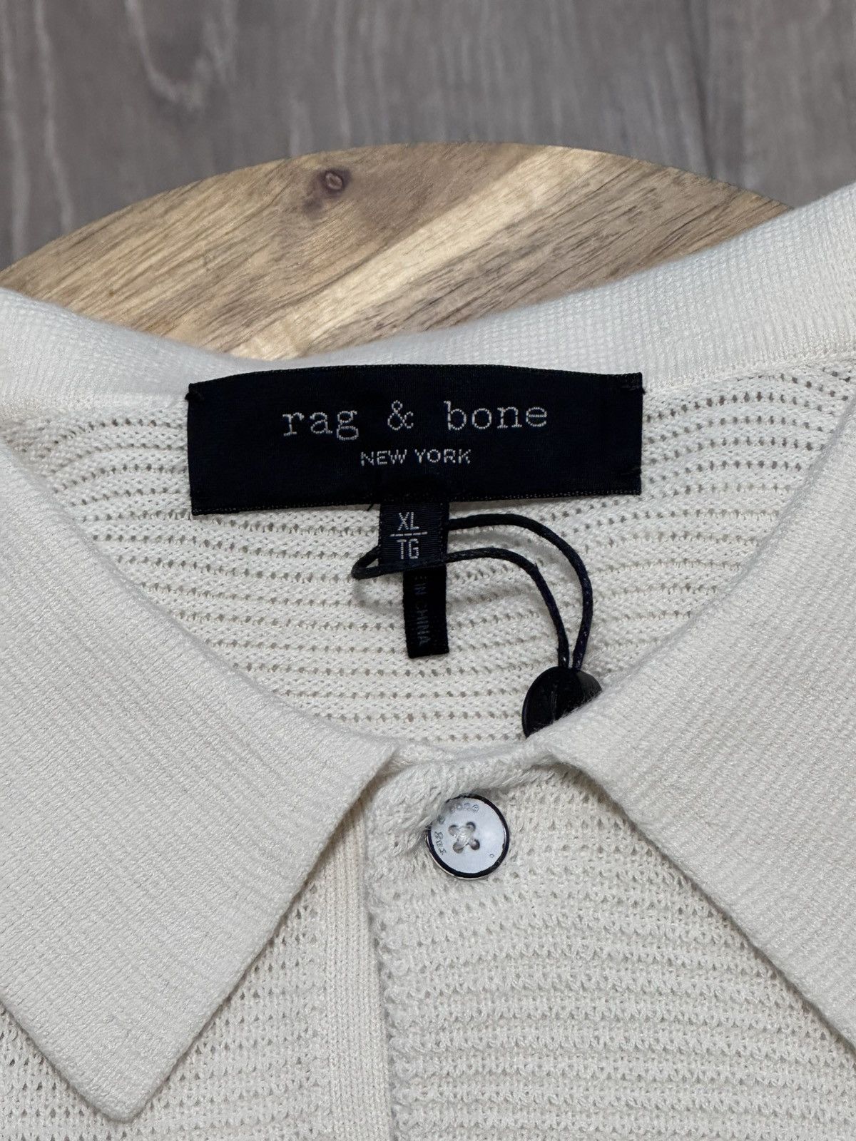 Rag & Bone rag & bone Lewis Polo Ivory Knit Sweater Shirt NWT XL Size US XL / EU 56 / 4 - 12 Thumbnail