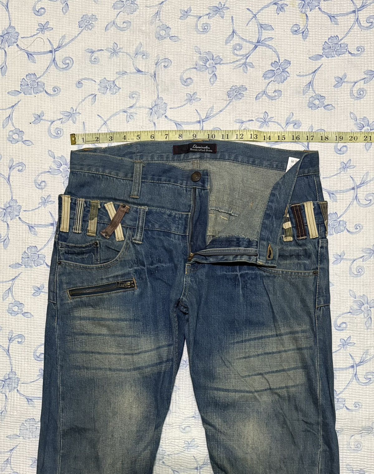 Japanese Brand Japanese International World Streetwear Double Waist Denim Size US 35 - 4 Thumbnail