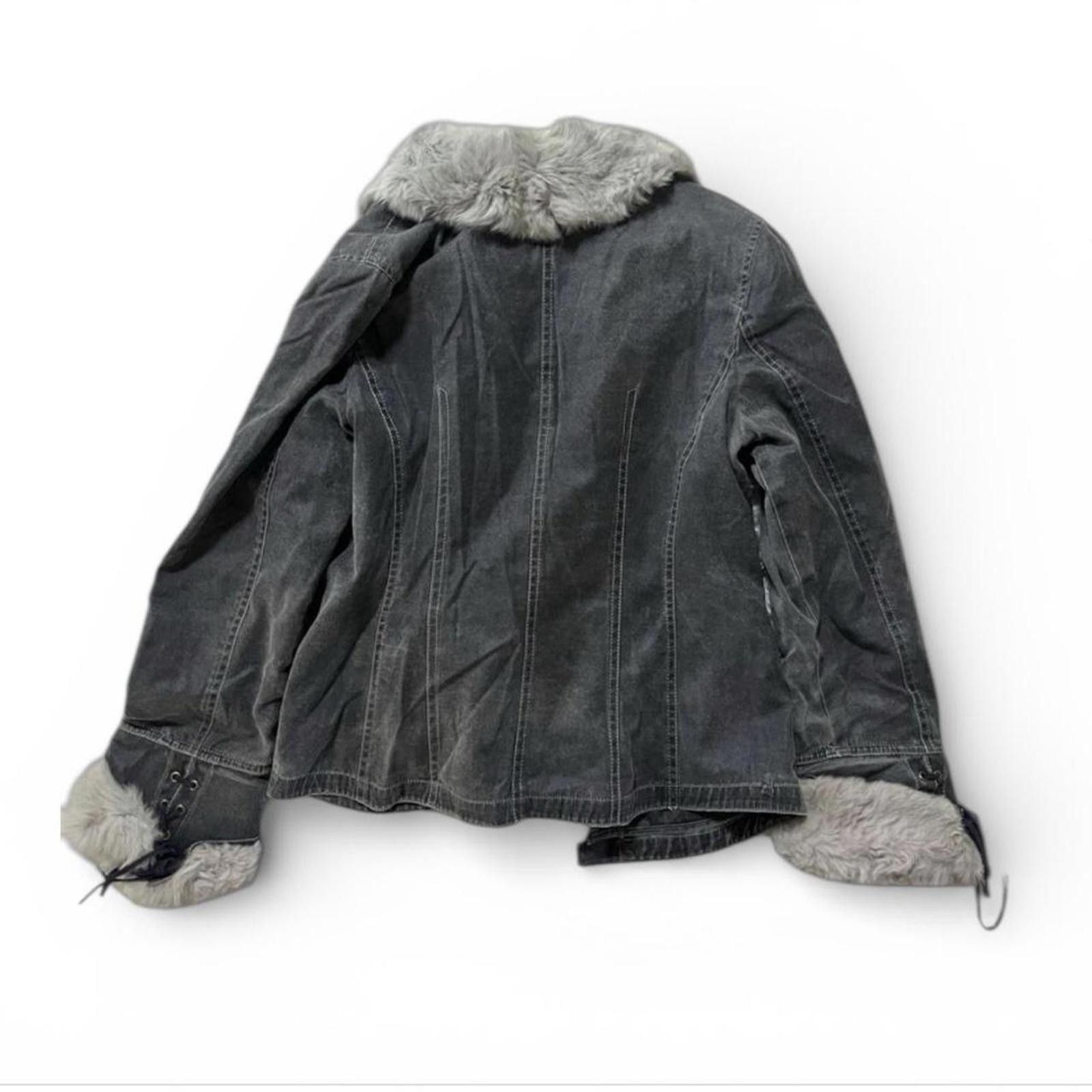 Other Real rabbit fur whimsy goth vintage denim penny lane coat Size XS / US 0-2 / IT 36-38 - 2 Thumbnail