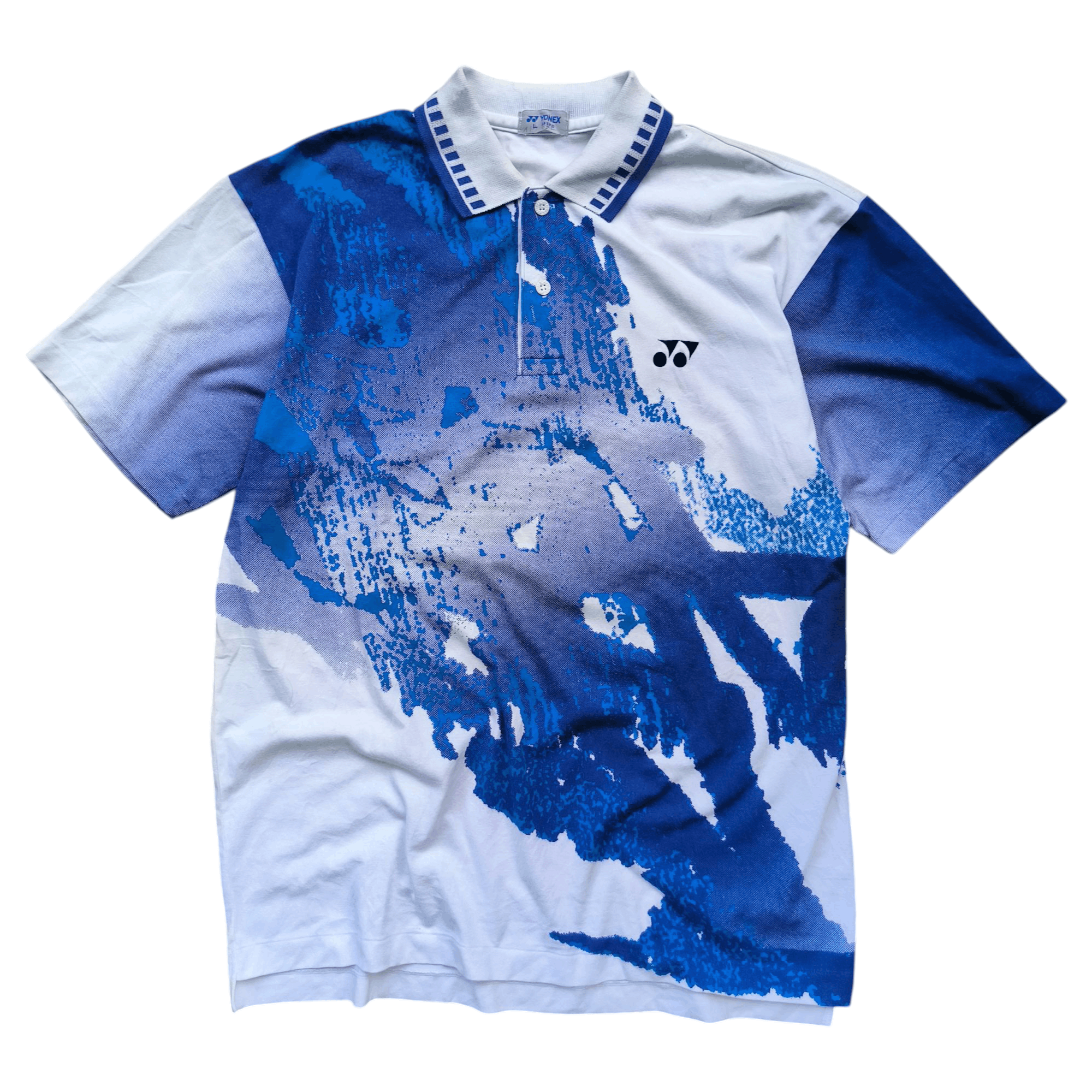 Japanese Brand Vintage 1990s Polo Yonex Abstract Size US L / EU 52-54 / 3 - 1 Thumbnail