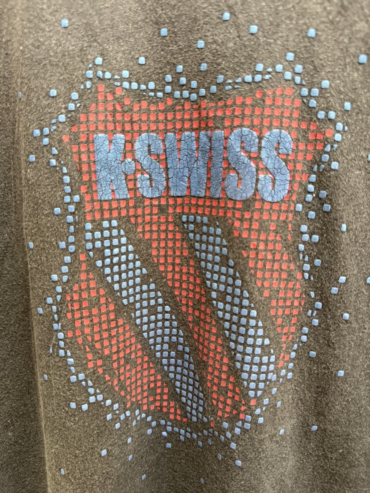 K-Swiss Sun Faded🔥Vintage K-Swiss Biglogo Tshirt Size US S / EU 44-46 / 1 - 8 Thumbnail