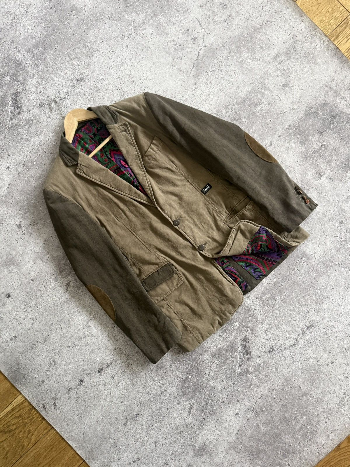 Dolce & Gabbana Vintage Dolce & Gabbana Patchwork Avant-Garde Men’s Blazer Size 48R - 4 Thumbnail